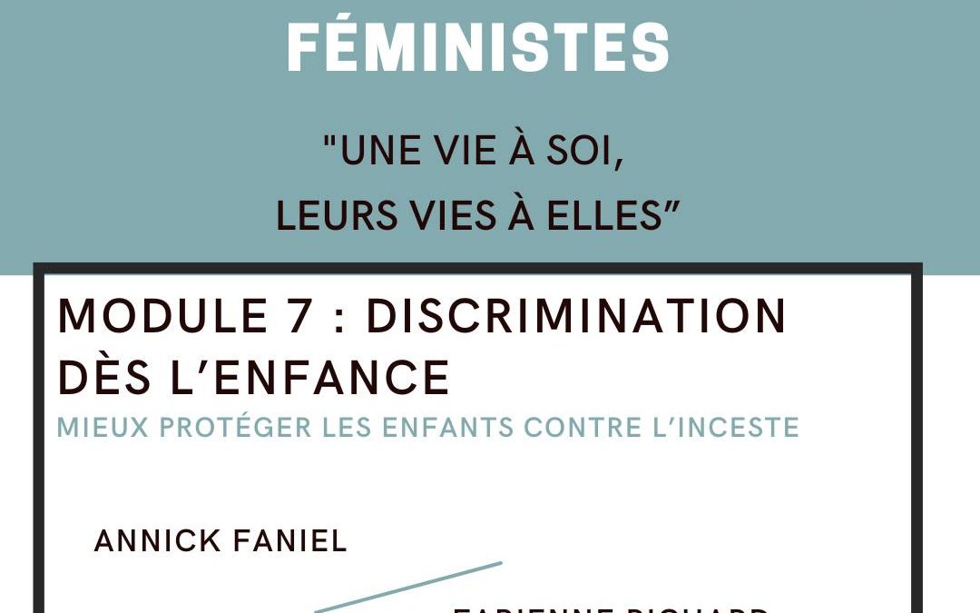 Séminaire International d’Études Féministes (SIEF) : Discrimination dès l’enfance – mieux protéger les enfants contre l’inceste