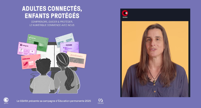 La campagne du Gsara : « Adultes connectés, enfants protégés – Comprendre, guider et protéger, le numérique commence avec nous » 