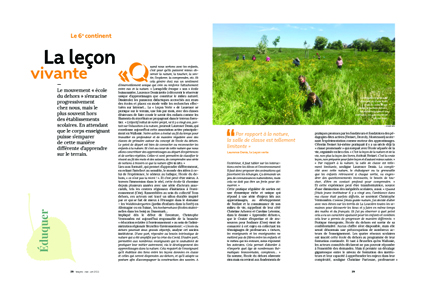 Article Imagine : La leçon vivante (1/2)