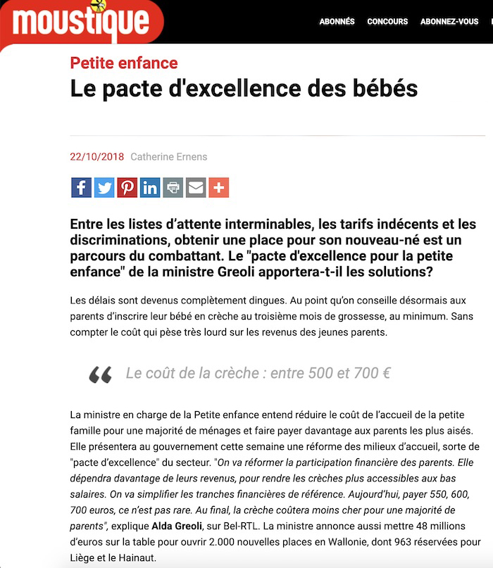 Le pacte d'excellence bébés (article 1)